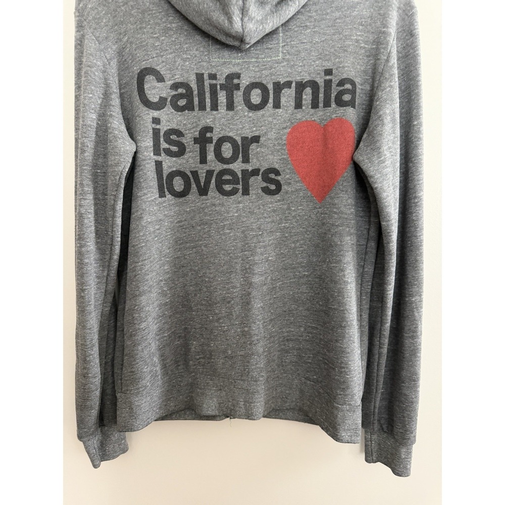 Aviator Nation California is For Lovers Zip Up Hoodie Gray Size Medium - Picture 6 of 13